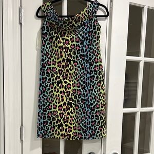 Colorful Leopard Print Dress